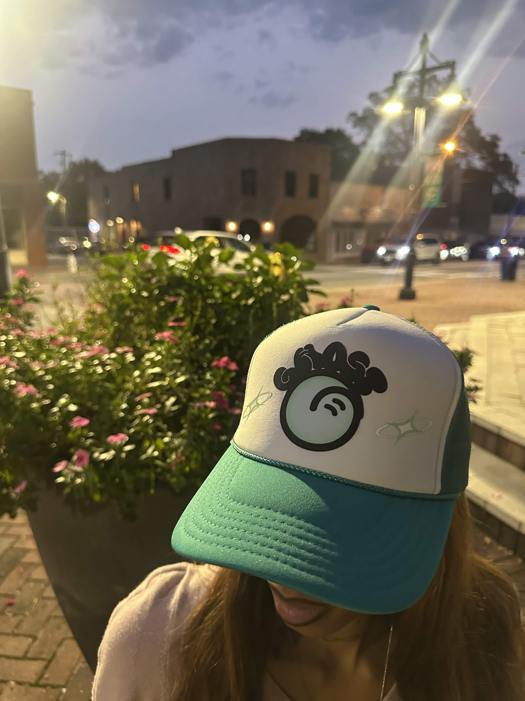 Teal Ghost Trucker Cap